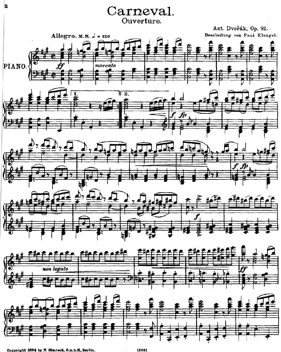 Carneval Overture Op.92(狂欢节序曲)