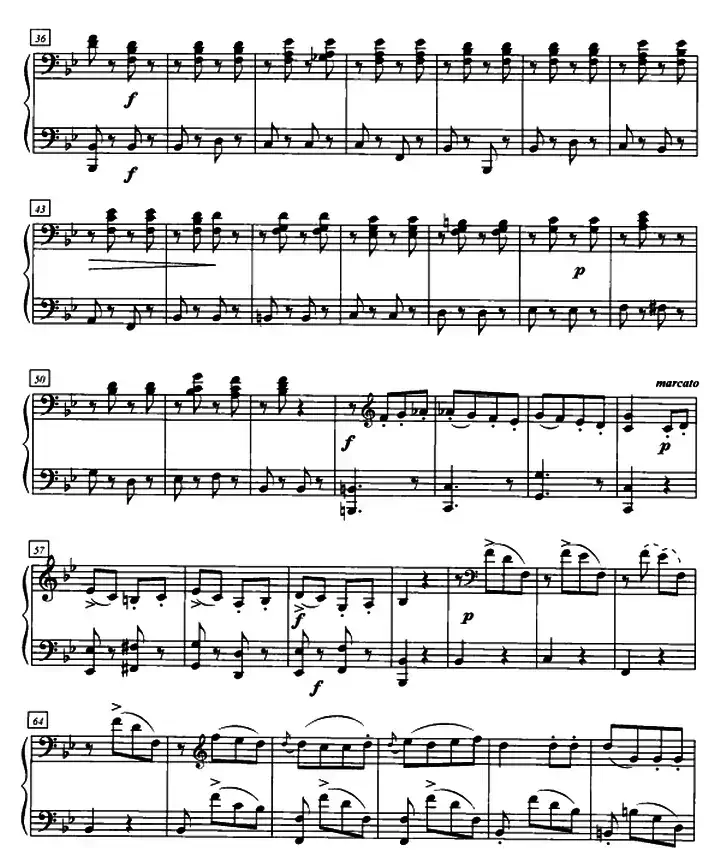 加洛普即兴曲(四手联弹、第二钢琴)