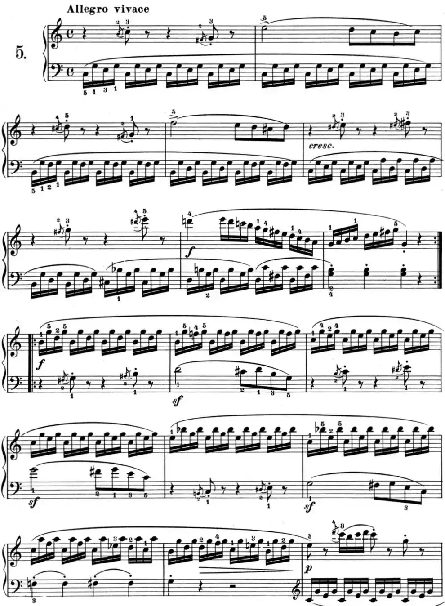 25首车尔尼Op.748练习曲(NO.5)