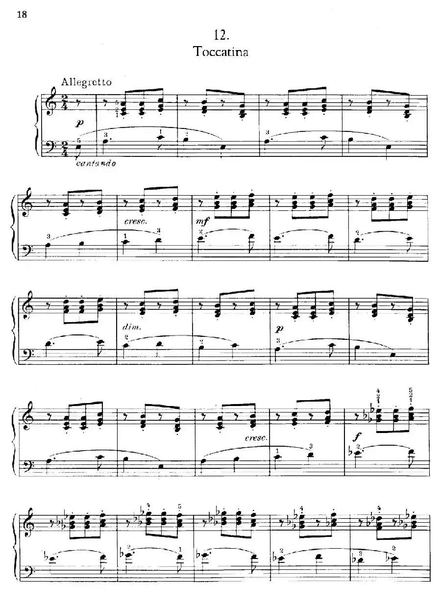 Thirty Pieces For Children Op.27(30首儿童钢琴曲 11—15)