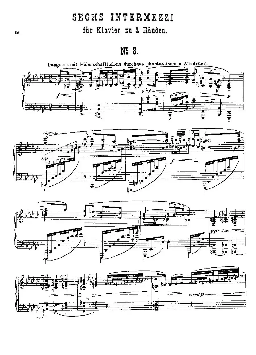 Six Intermezzi Op.45(6首间奏曲·3)
