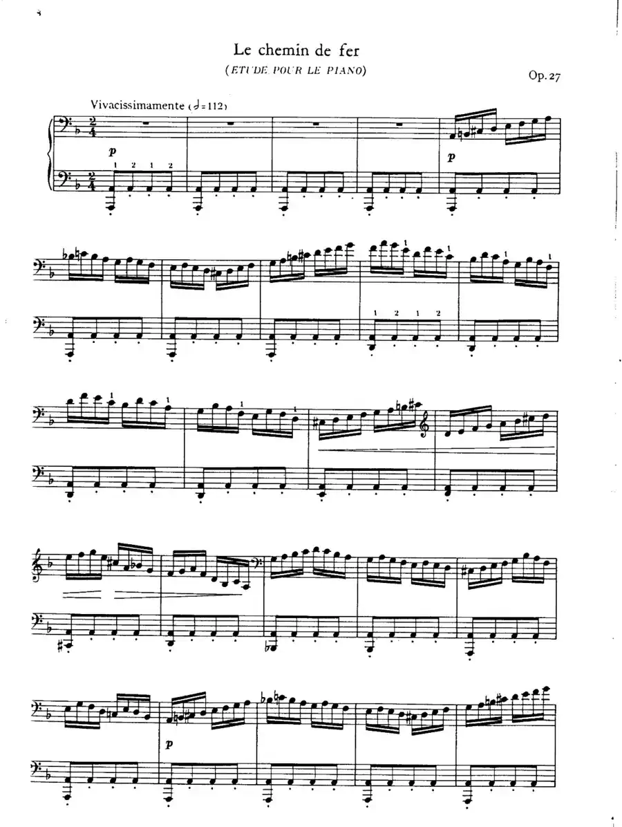 Le chemin de fer Op·27(d小调练习曲·铁路)