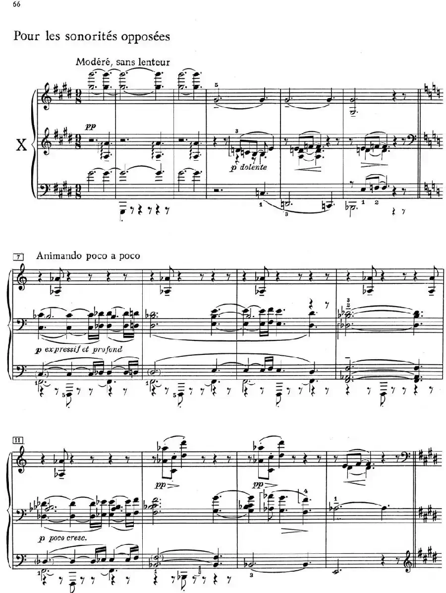 德彪西12首钢琴练习曲(10 对峙音响练习v1.0 sonorités opposées)