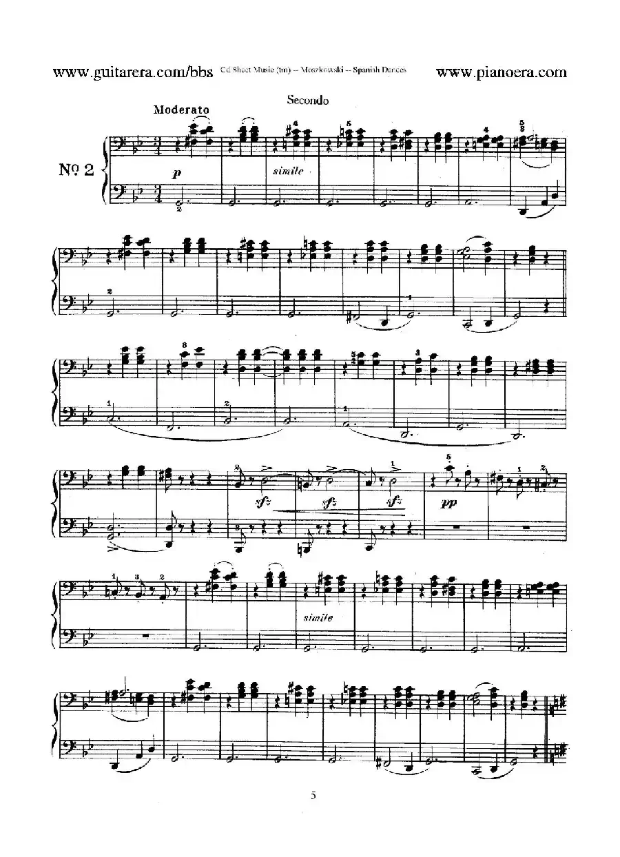 Spanish Dances Op.12(西班牙舞曲·四手联弹版)