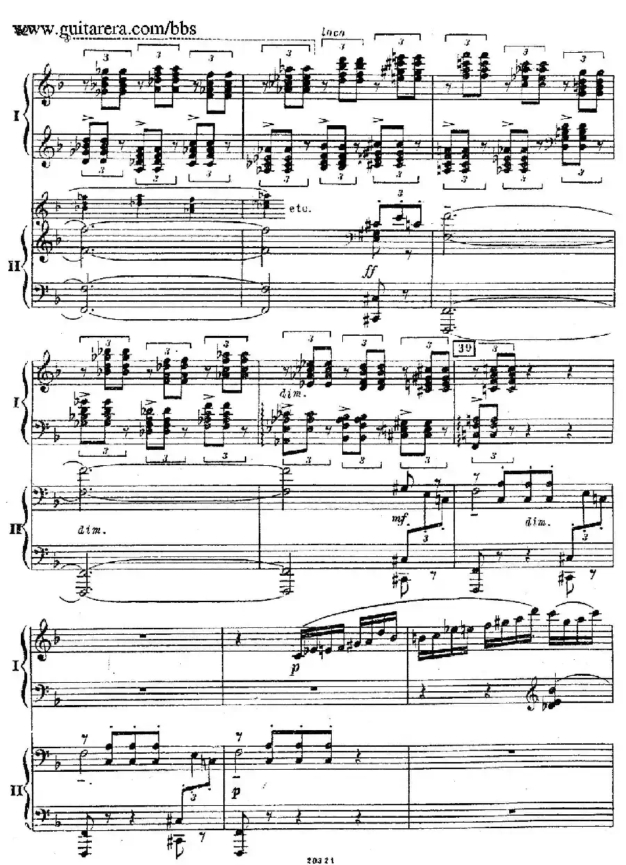 Rhapsody On A Theme Of Paganini Op.43(帕格尼尼主题狂想曲·双钢琴)(P41——60)