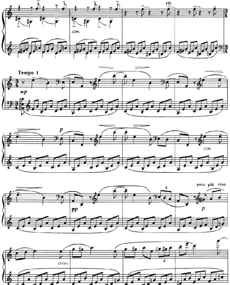 拉赫玛尼诺夫 音画练习曲10或11 Etudes tableaux Op.39 No.2