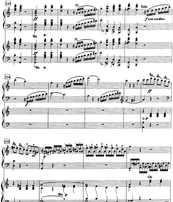 钢琴教程第八级 大型乐曲(C大调第一钢琴协奏曲 Op.15 第一乐章)