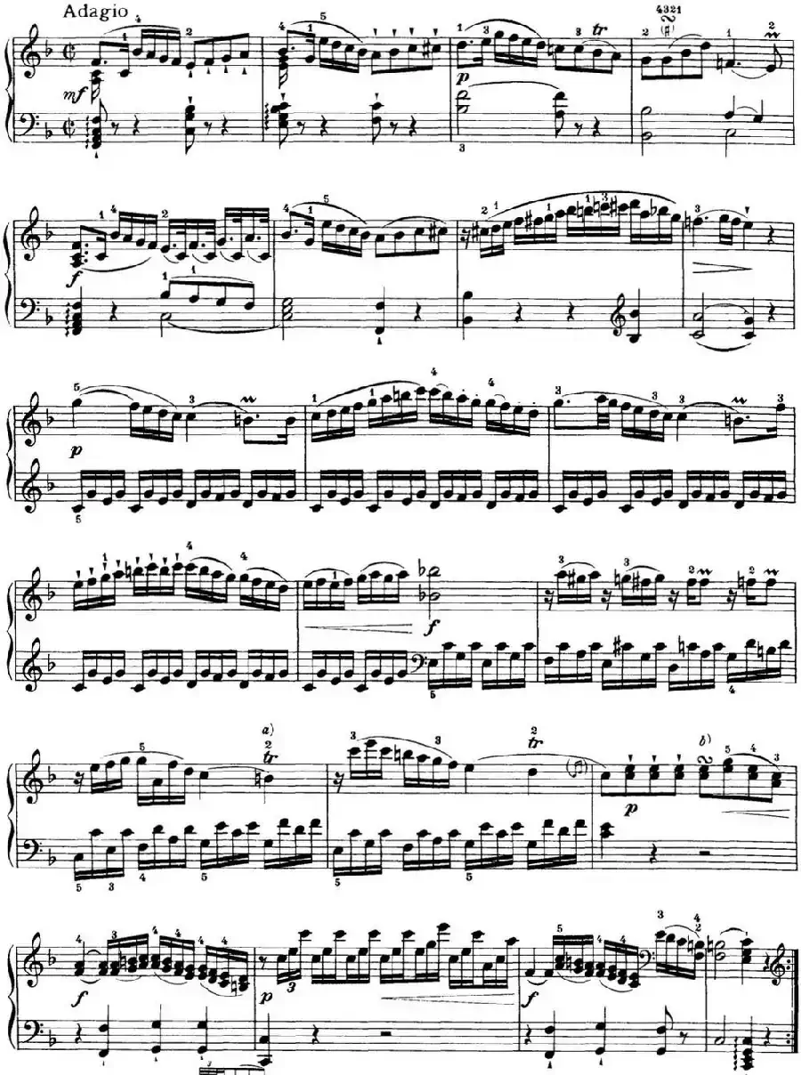 海顿 钢琴奏鸣曲 Hob XVI 35 in C major