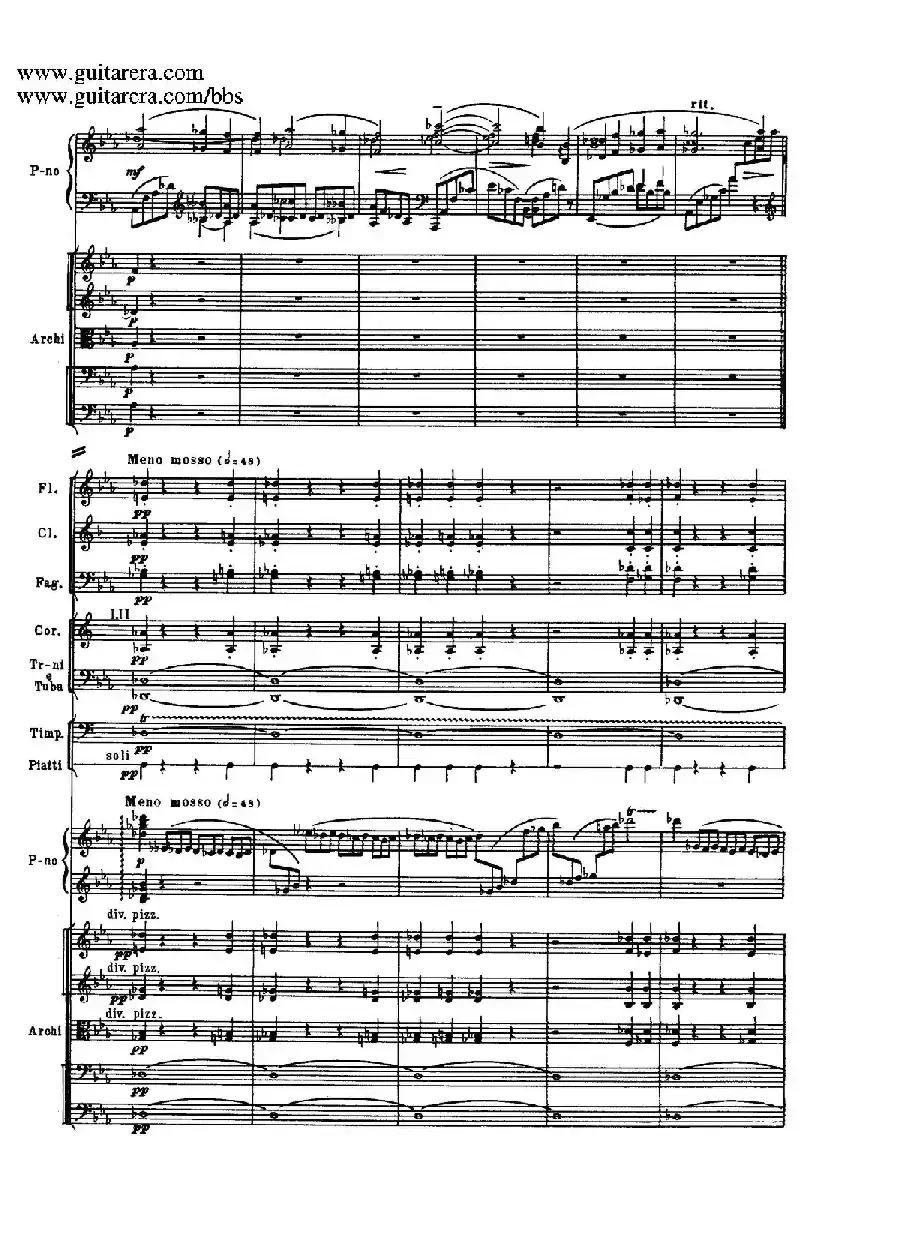 c小调第二钢琴协奏曲 Op.18(第三乐章总谱P13——24)