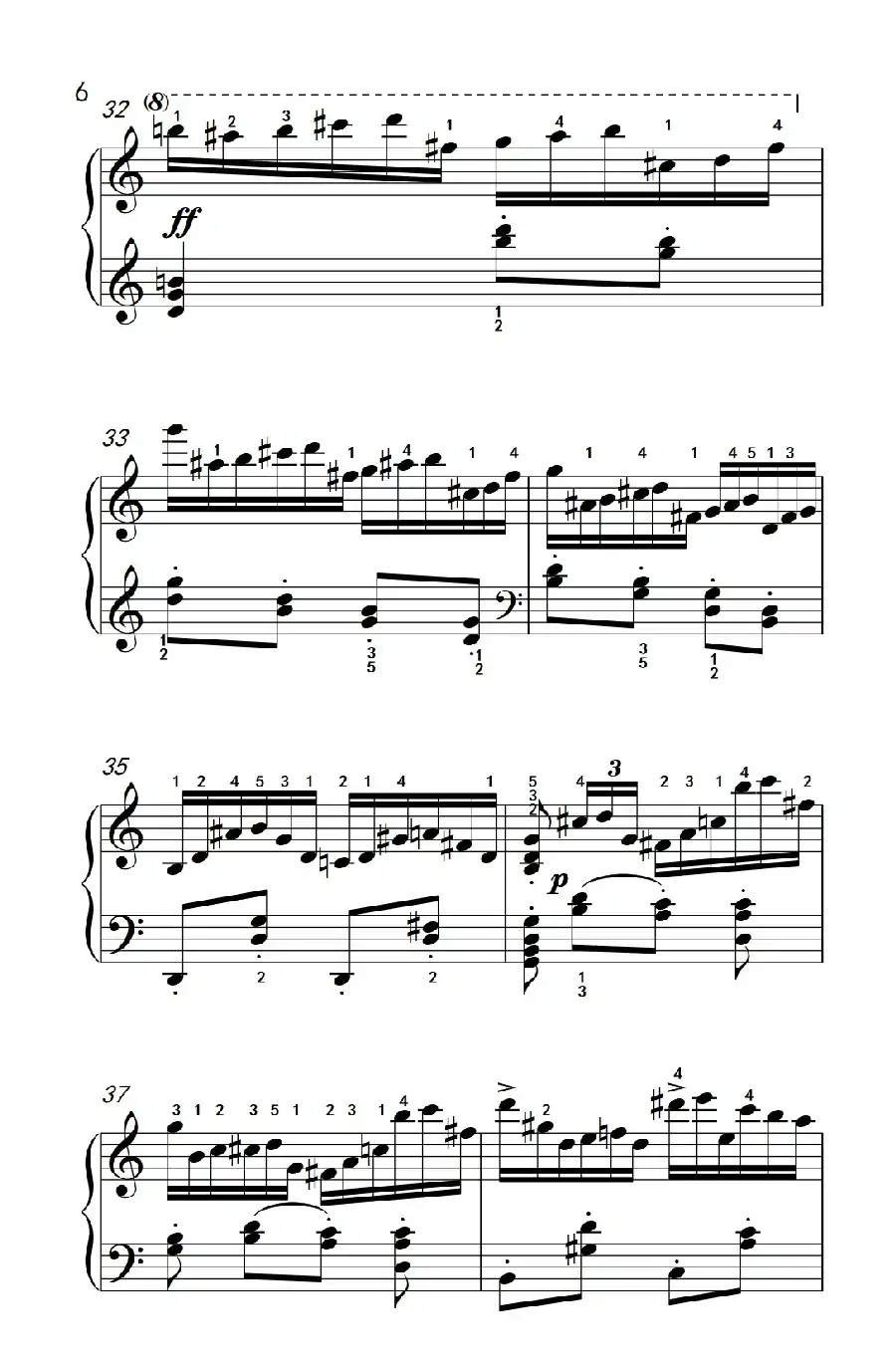 第八级1.练习曲 Op.740 No.16(中央音乐学院 钢琴(业余)考级教程 7-9级)