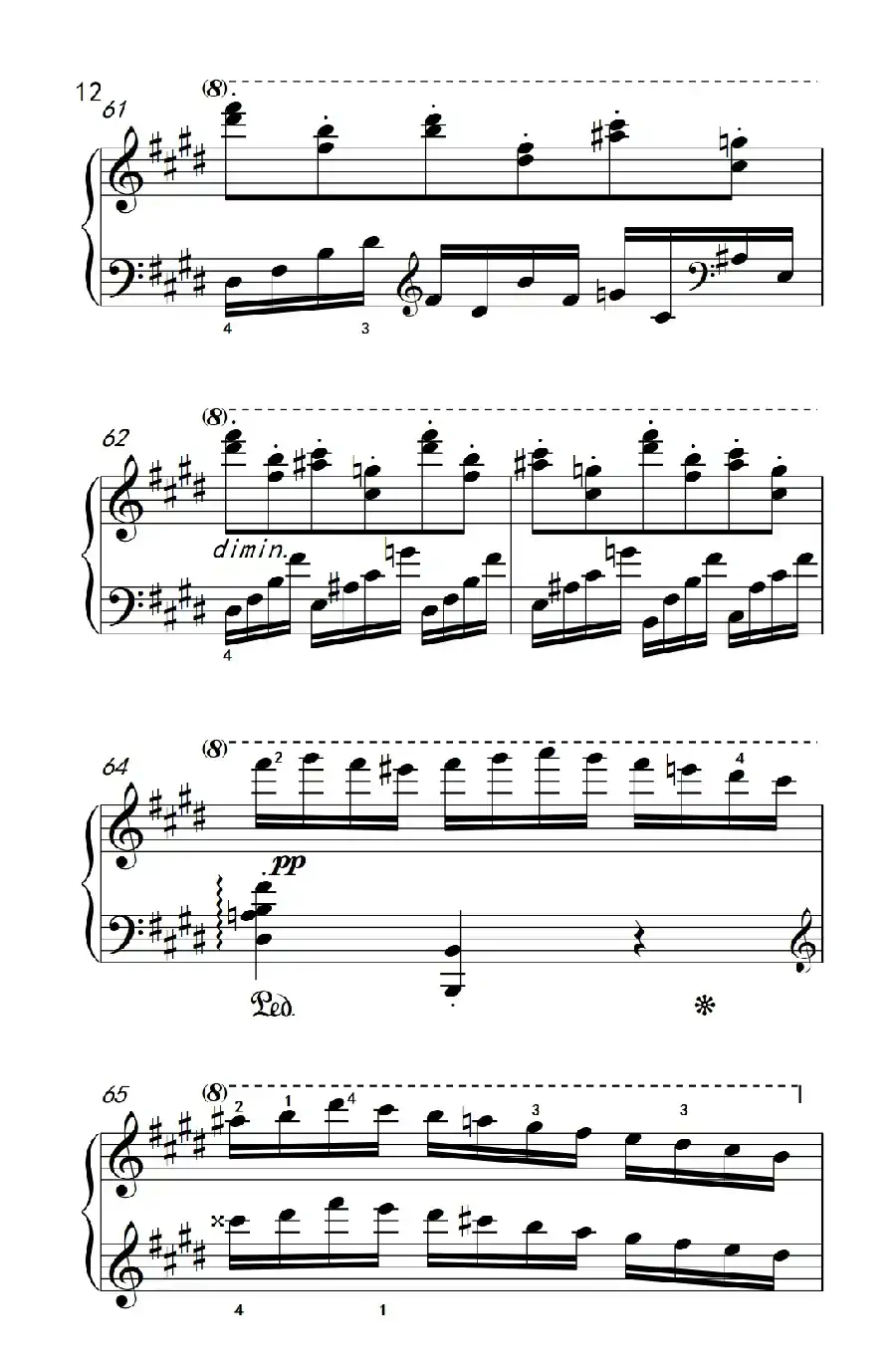 莫什科夫斯基 钢琴练习曲(第一首)