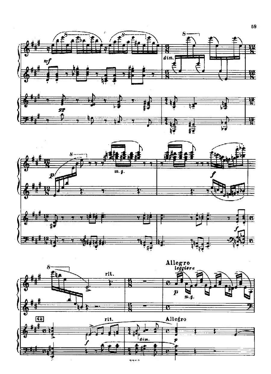 升f小调第一钢琴协奏曲 Op.1(双钢琴版)