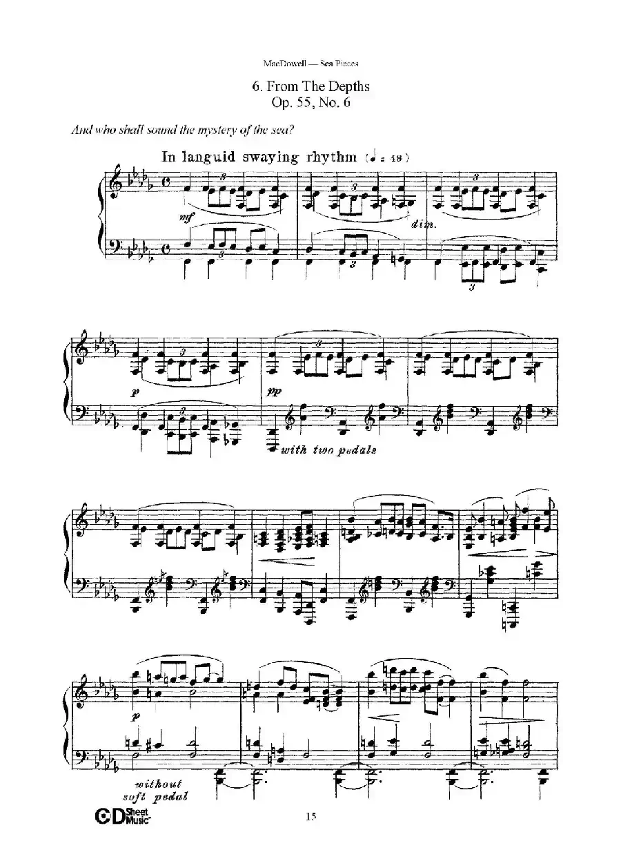 海景 Sea Pieces Op.55(No.6)