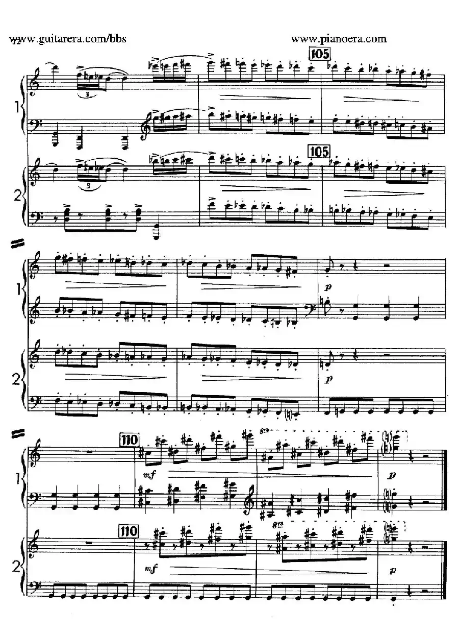 Sabre Dance(马刀舞曲)(双钢琴版)
