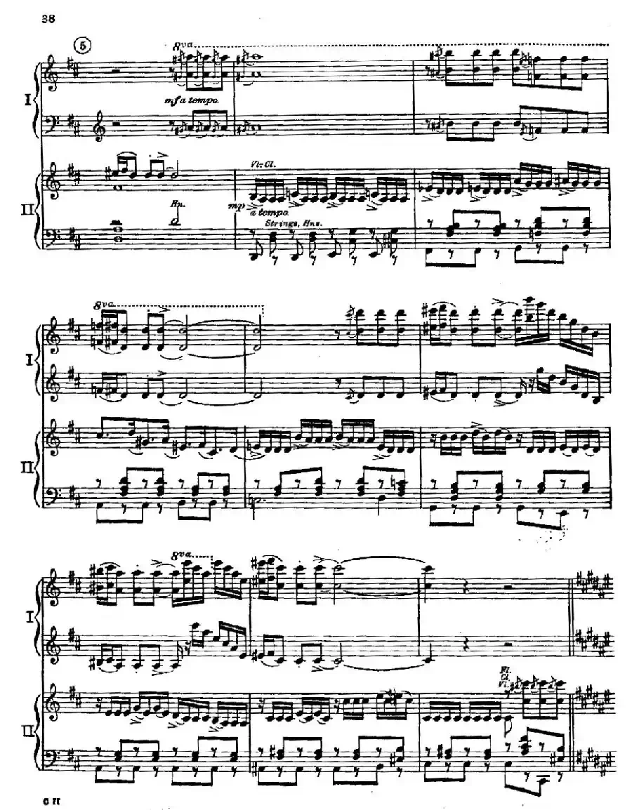 F大调爵士钢琴协奏曲(美版双钢琴原谱 P31—40)