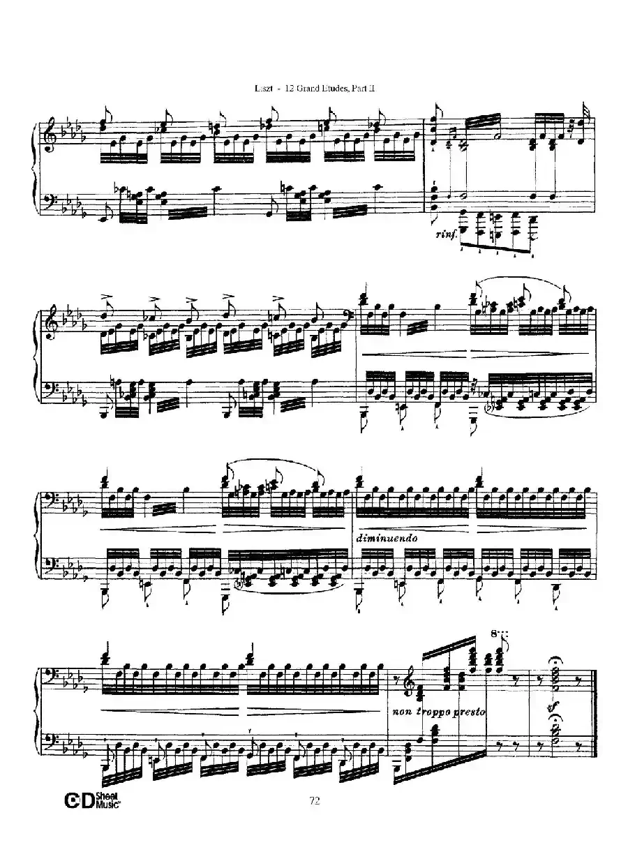 12 Grand Etudes S.137(12首华丽的练习曲·12)