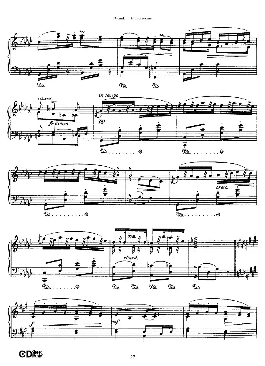 8 Humoresques Op.101(8首幽默曲·7)