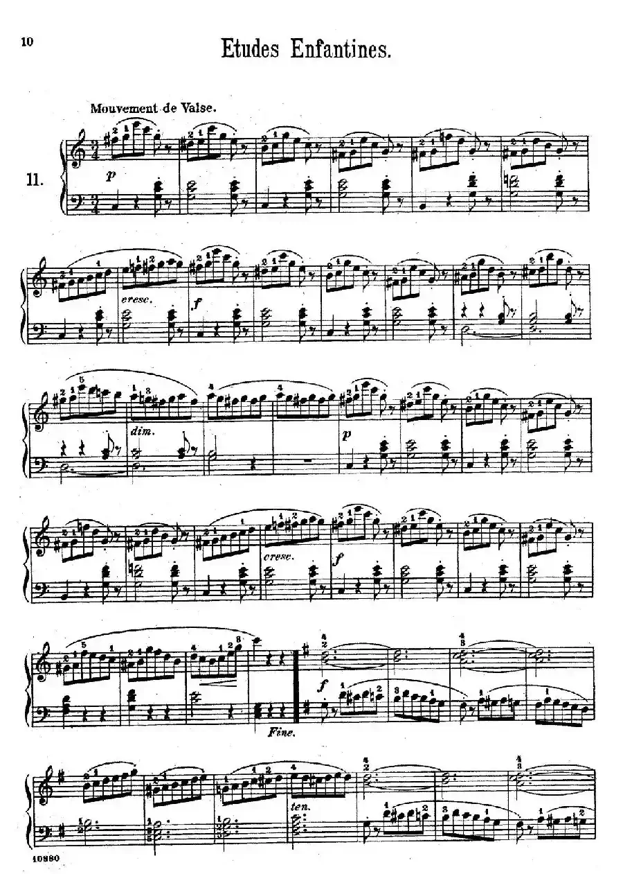Etudes Enfantines Op.37(儿童钢琴练习曲 第11——14首)