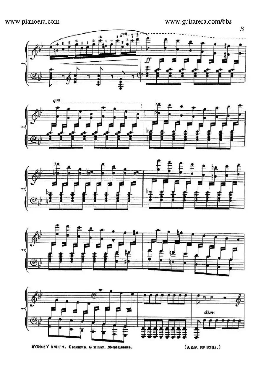 Piano Concerto No.1 in g Minor Op.25(g小调第一钢琴协奏曲·钢琴独奏)