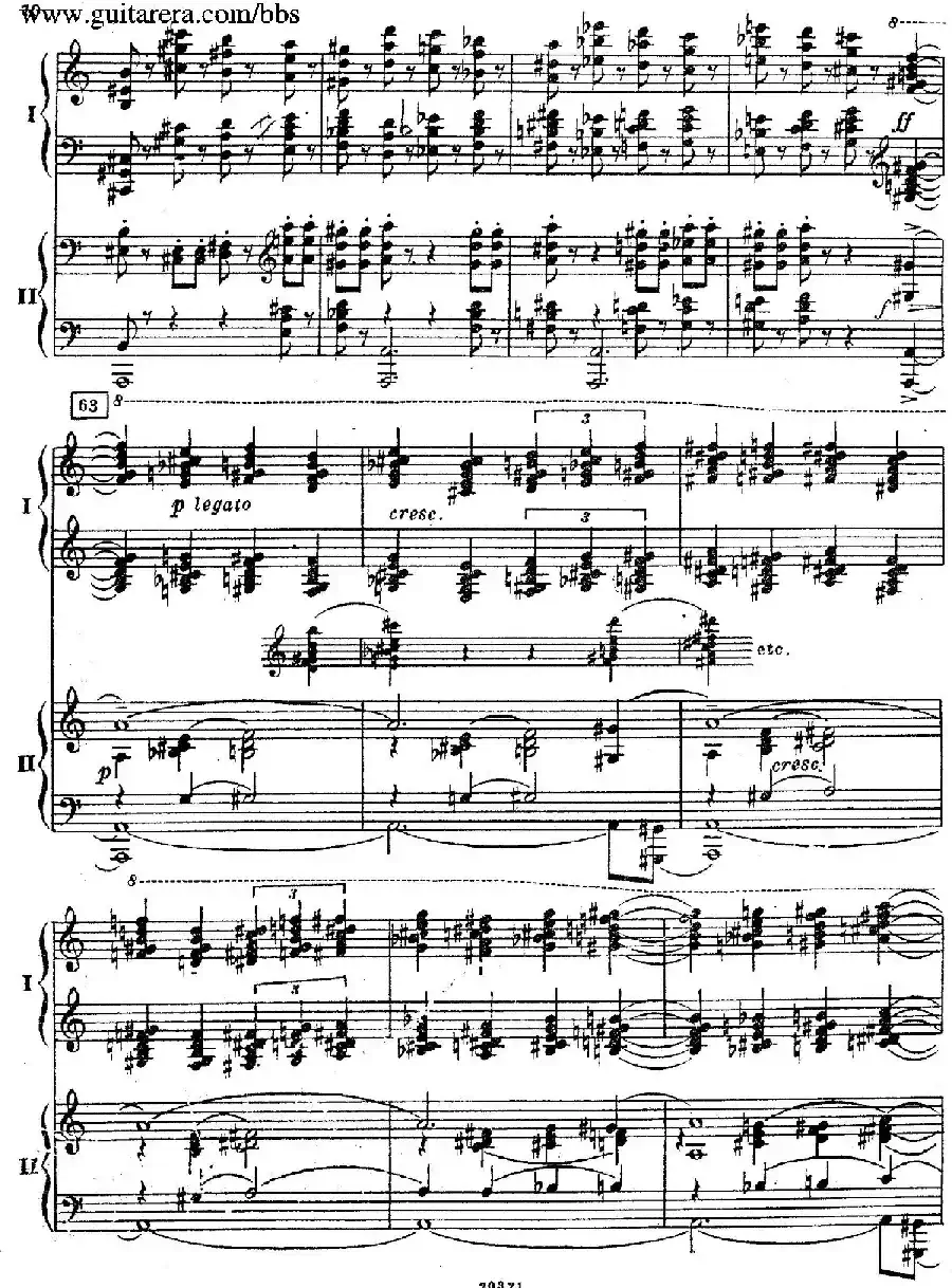 Rhapsody On A Theme Of Paganini Op.43(帕格尼尼主题狂想曲·双钢琴)(P61——87)