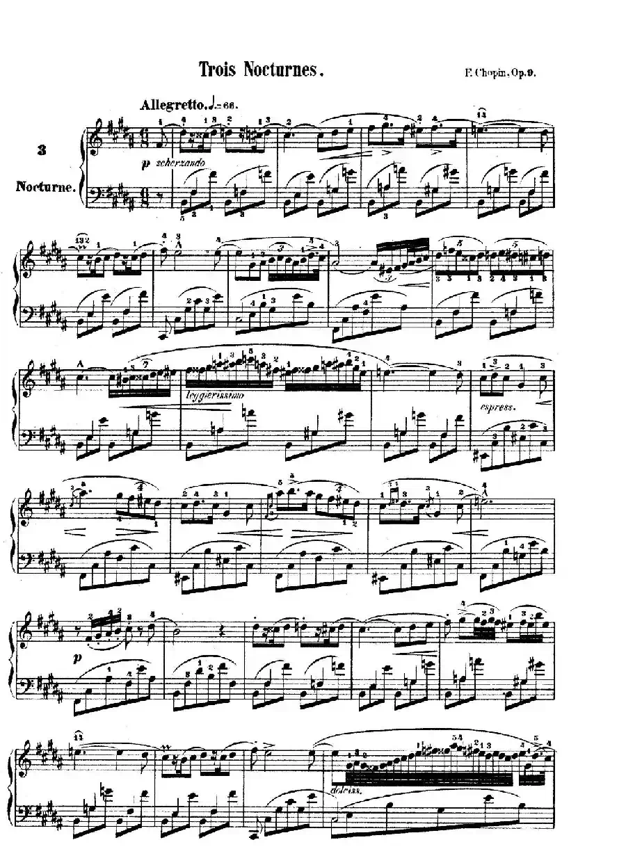 3 Nocturnes Op.9(3首夜曲·3)