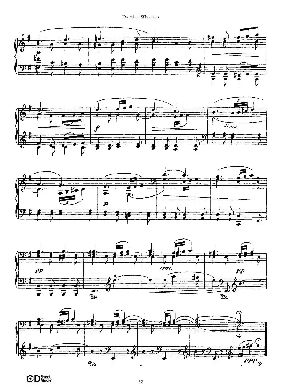 12 Silhouettes Op.8(12首剪影·10)