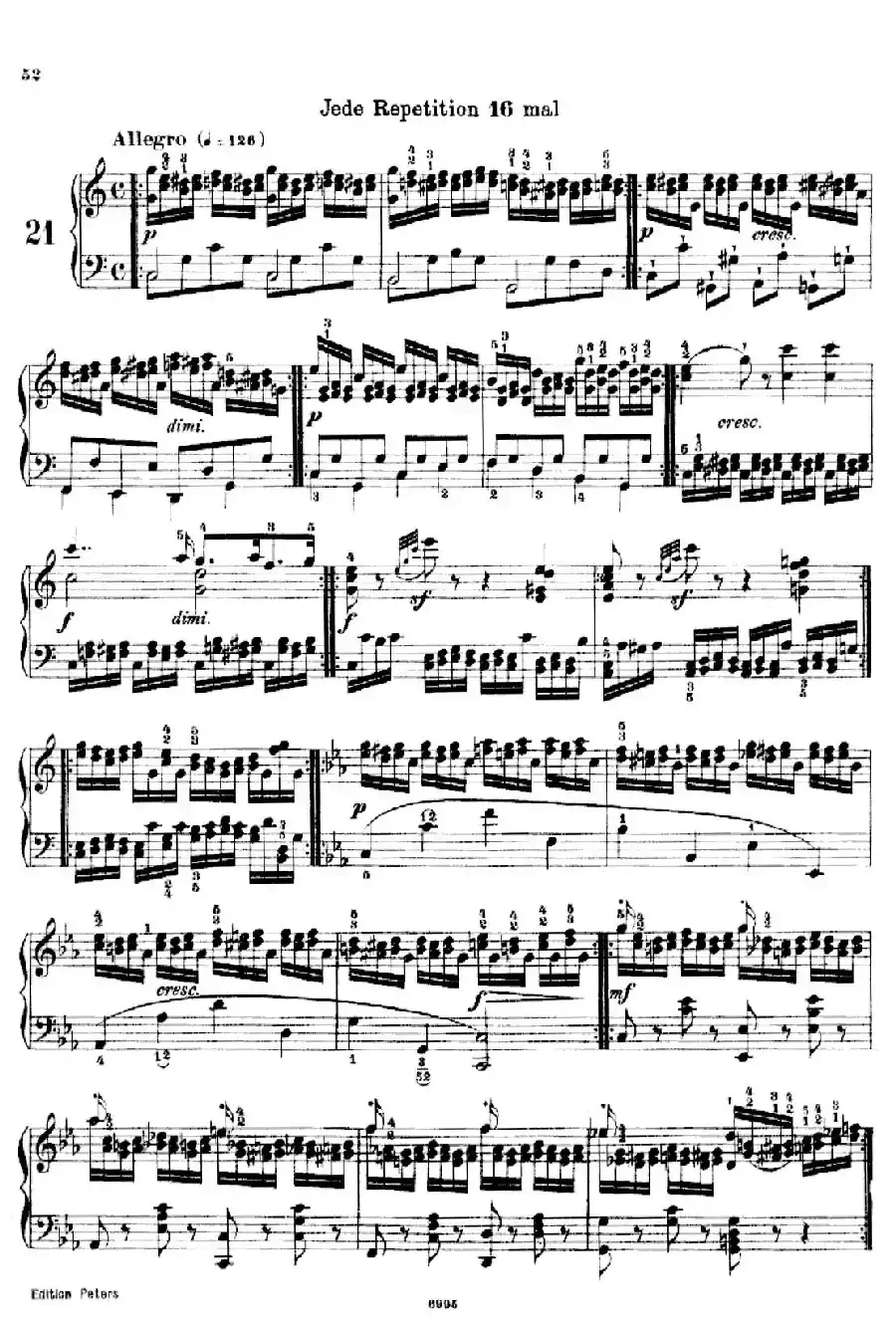 School of the Virtuoso Op.365(60首钢琴高级练习曲·21)