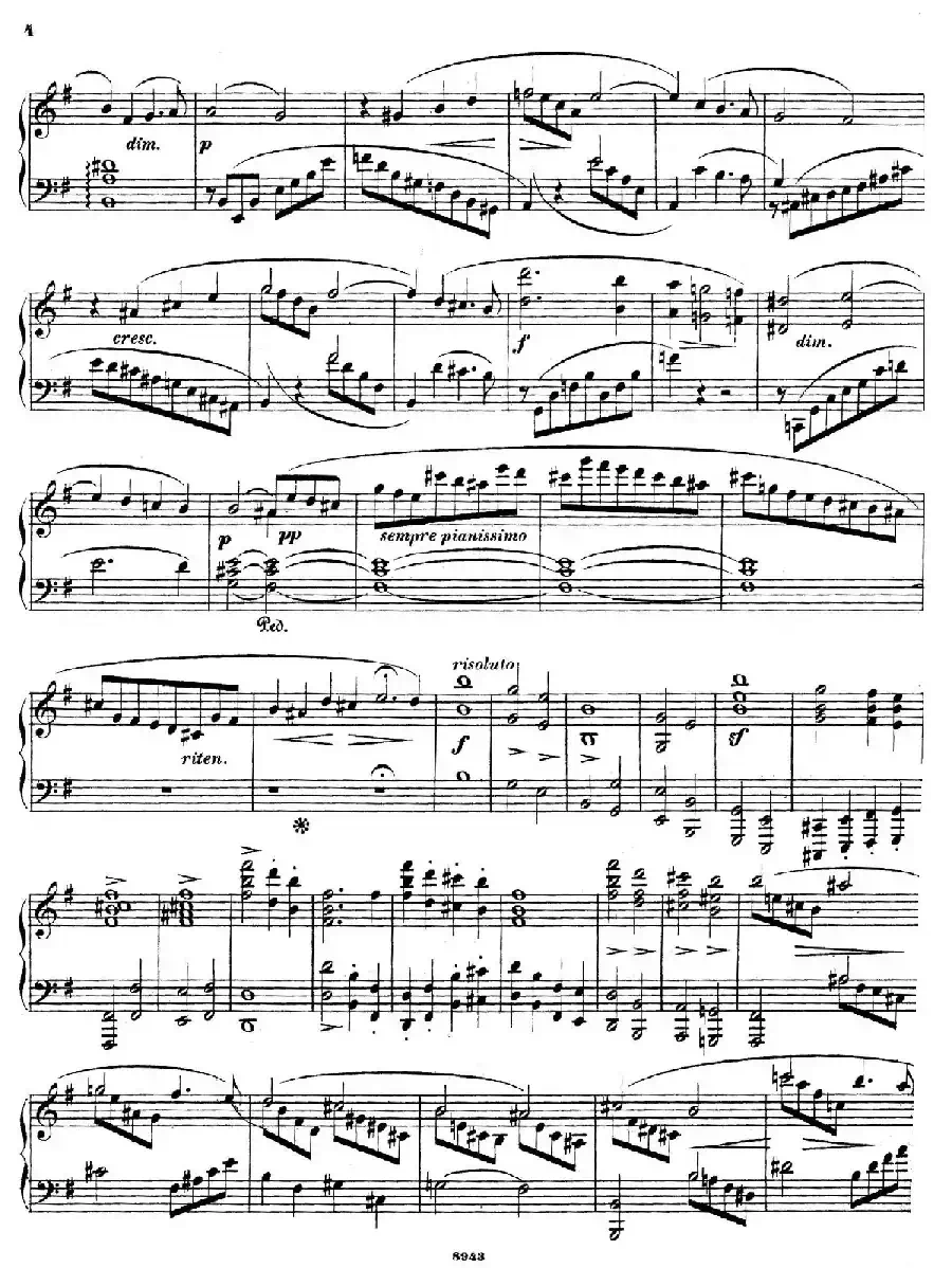 Piano Sonata in e Minor Op.28(e小调钢琴奏鸣曲)