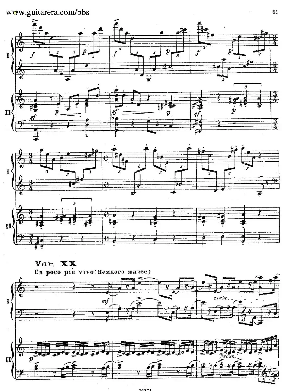 Rhapsody On A Theme Of Paganini Op.43(帕格尼尼主题狂想曲·双钢琴)(P41——60)