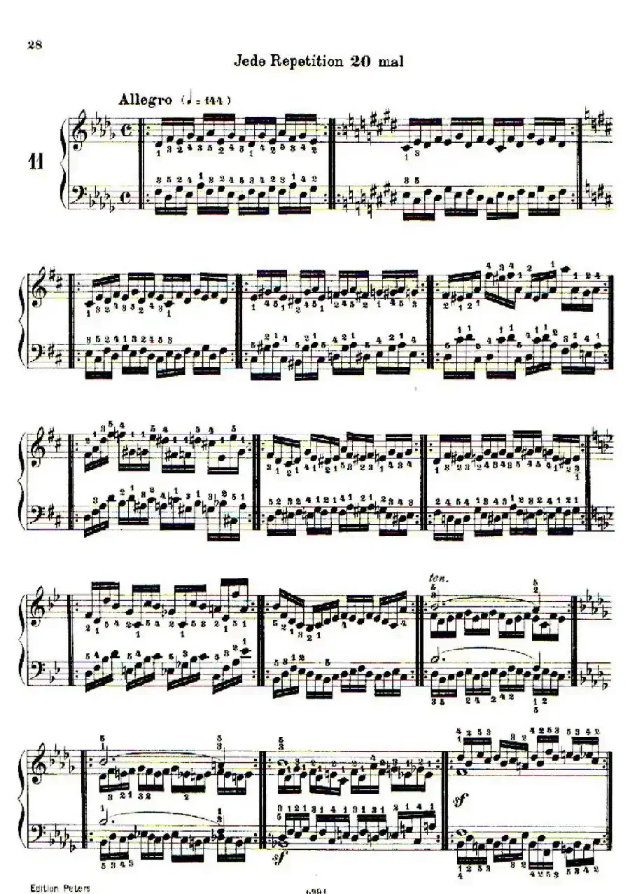 School of the Virtuoso Op.365(60首钢琴高级练习曲·11)