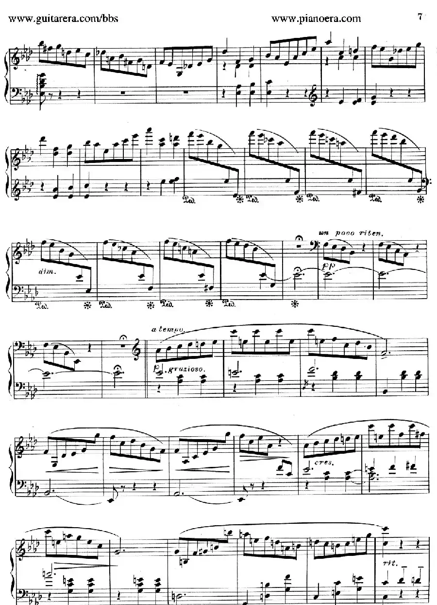 Valse Brillante in A Flat Major(降A大调华丽圆舞曲)