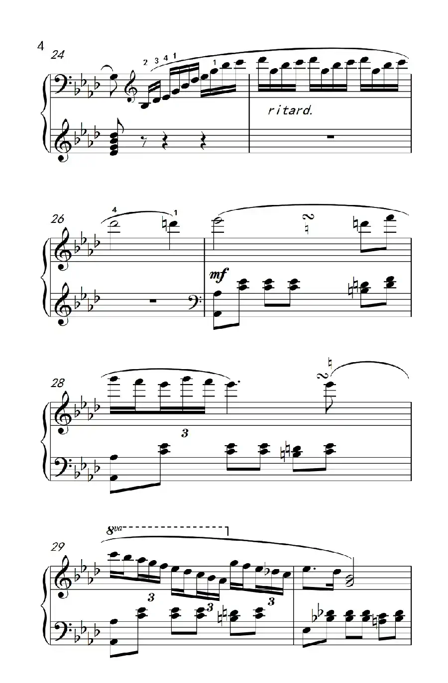 第八级3.♭A大调波兰舞曲(中央音乐学院 钢琴(业余)考级教程 7-9级)