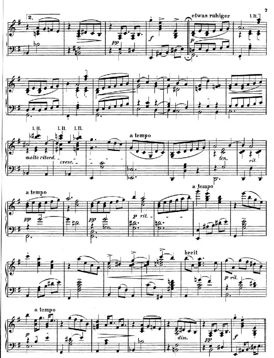 Landliche Tanzee Op.1(乡村舞曲·4. e小调)