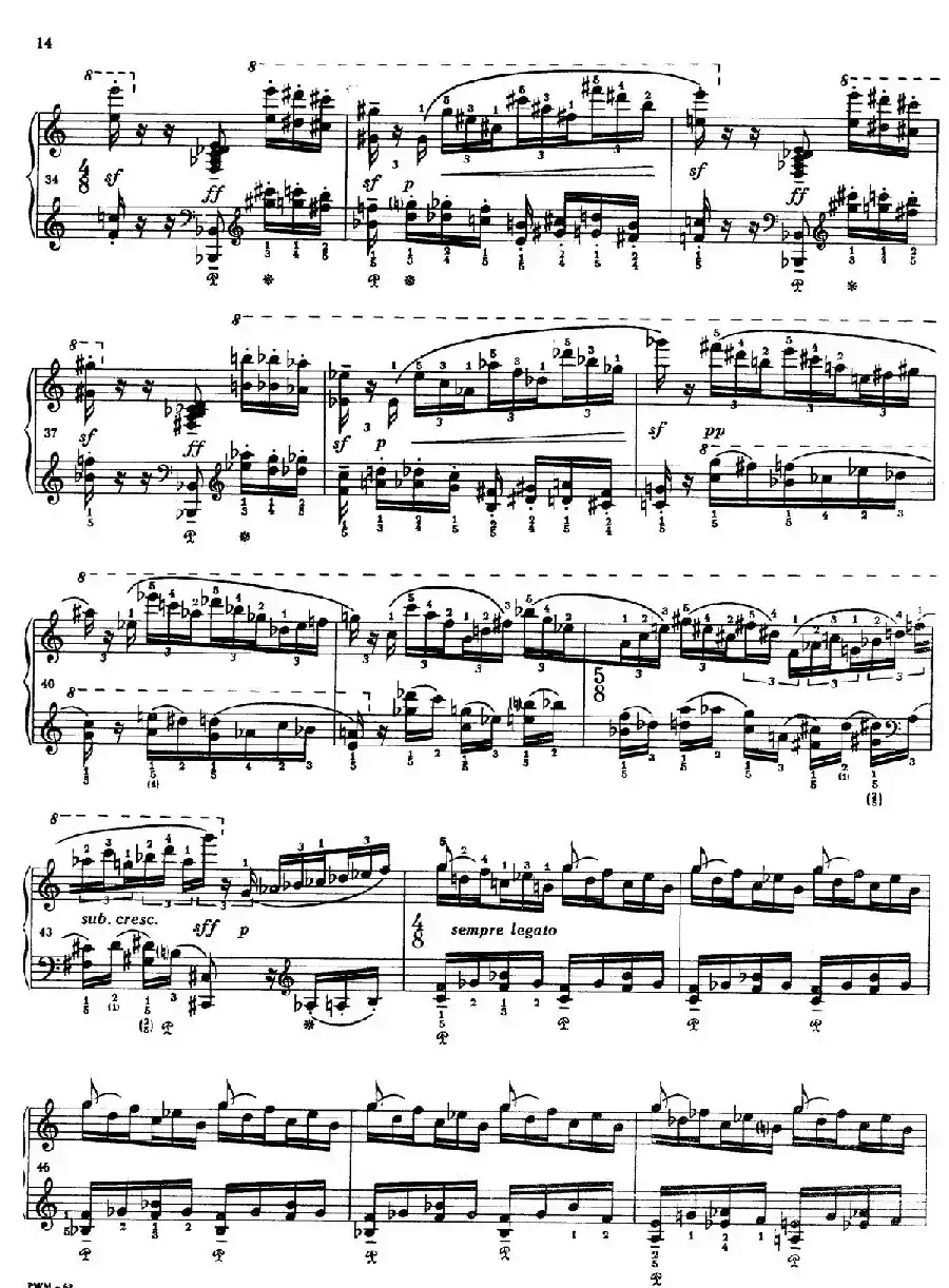 Two Studies(2首练习曲 2. 不过分的快板)