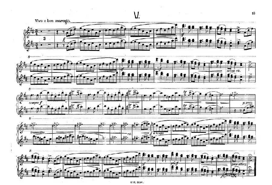 5 Waltzes Op.51-4 Hands(5首圆舞曲-四手联弹)