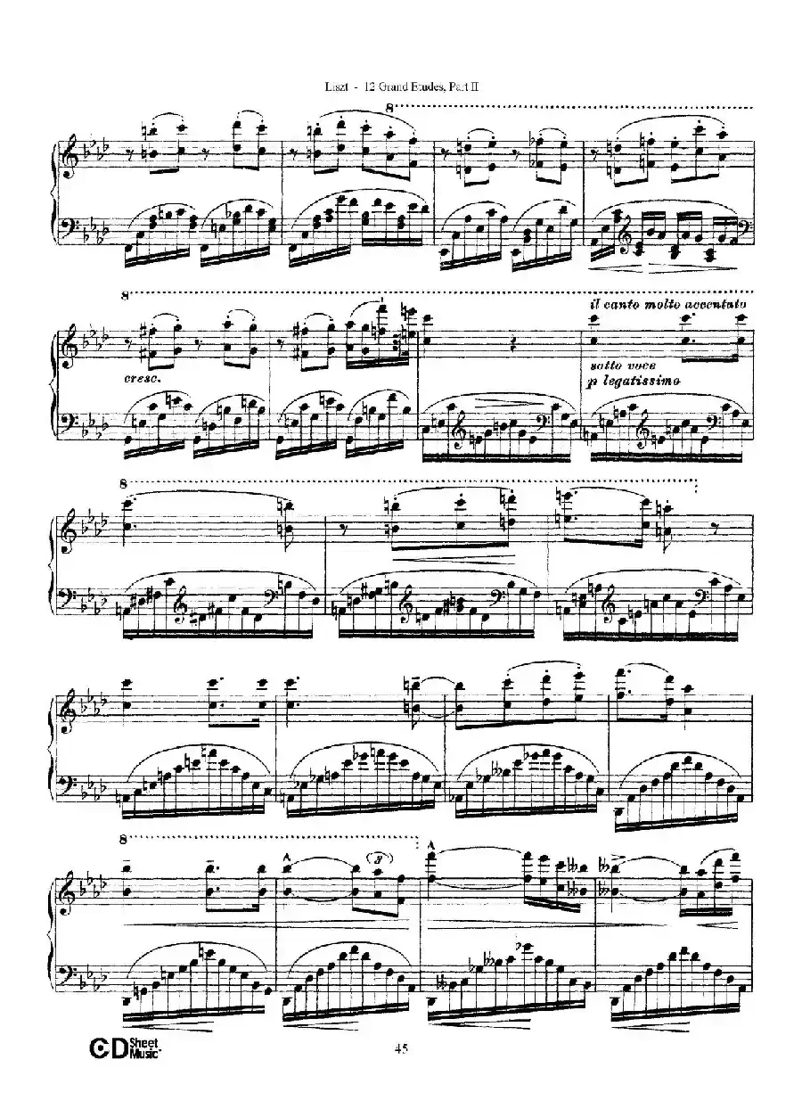 12 Grand Etudes S.137(12首华丽的练习曲·10)
