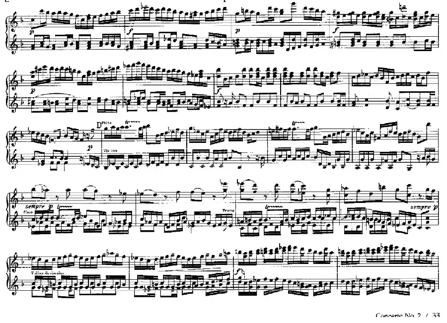 Brandenburg Concerto No.2 in F Major BWV.1047(F大调第二勃兰登堡协奏曲·四手联弹版)