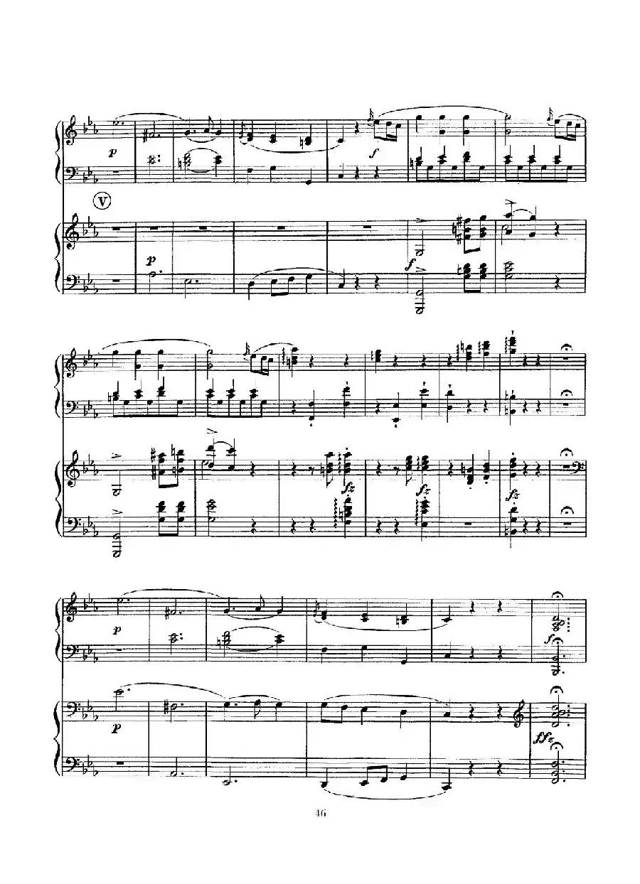 根据21首钢琴奏鸣曲改编的双钢琴版钢琴奏鸣曲四首（第四首）