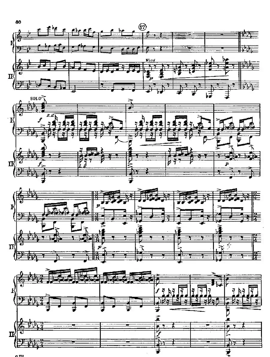F大调爵士钢琴协奏曲(美版双钢琴原谱 P61—68)