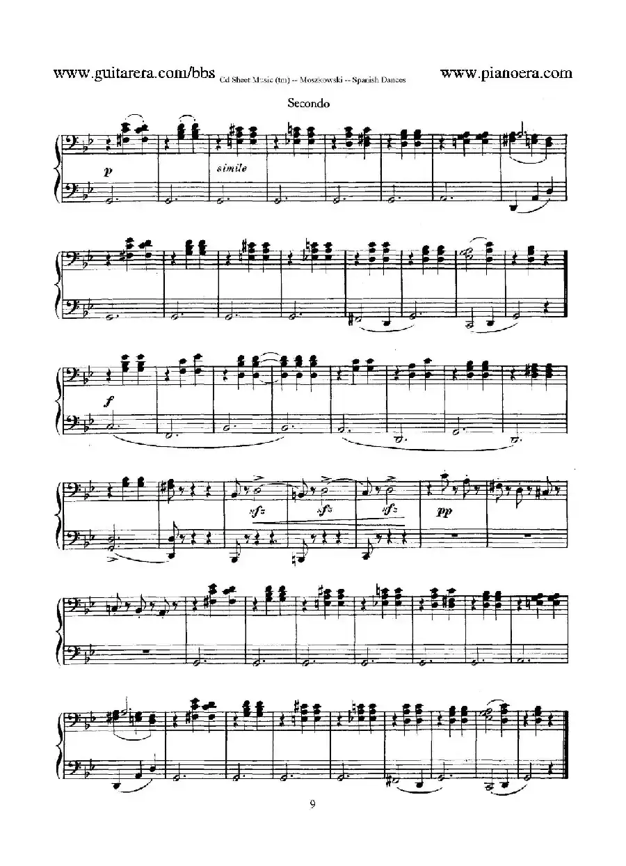 Spanish Dances Op.12(西班牙舞曲·四手联弹版)