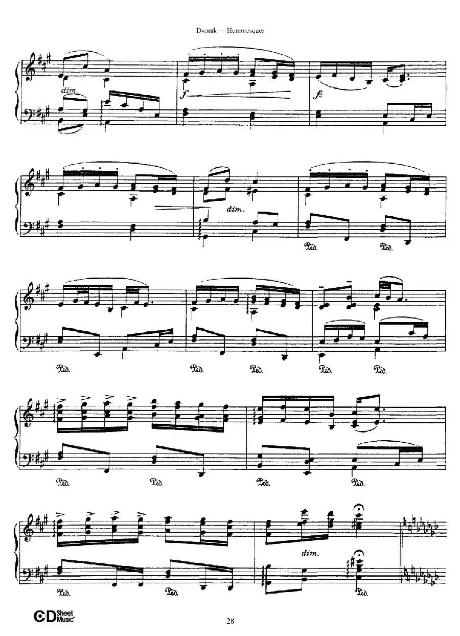 8 Humoresques Op.101(8首幽默曲·7)