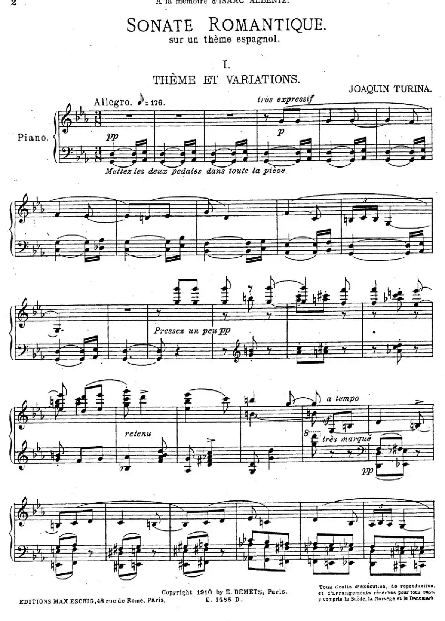 Sonate Romantique Op.3(浪漫奏鸣曲·Ⅰ)