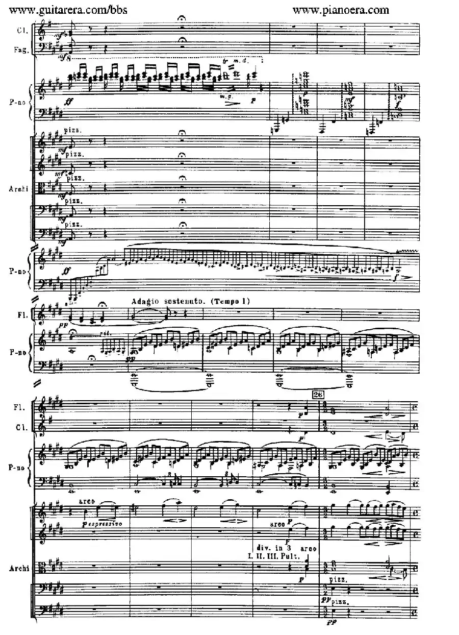 c小调第二钢琴协奏曲 Op.18(第二乐章总谱)
