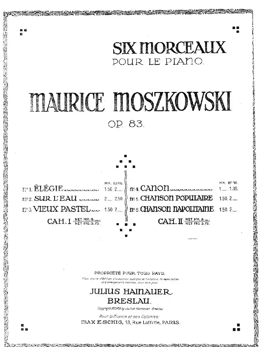 Six Pieces Op.83(6首小品·5)