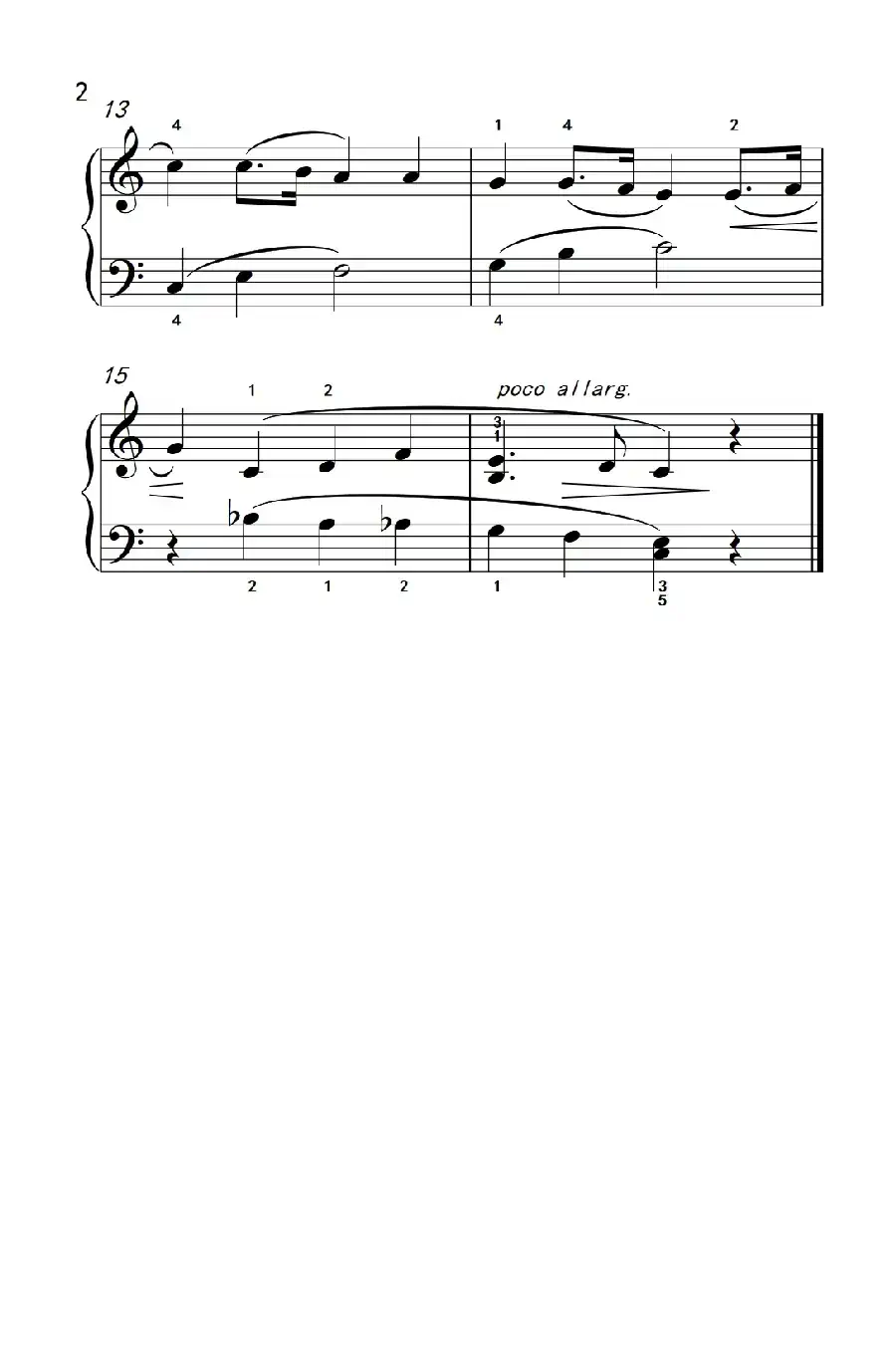 乡村舞曲(约翰·汤普森 成人钢琴教程 第二册)