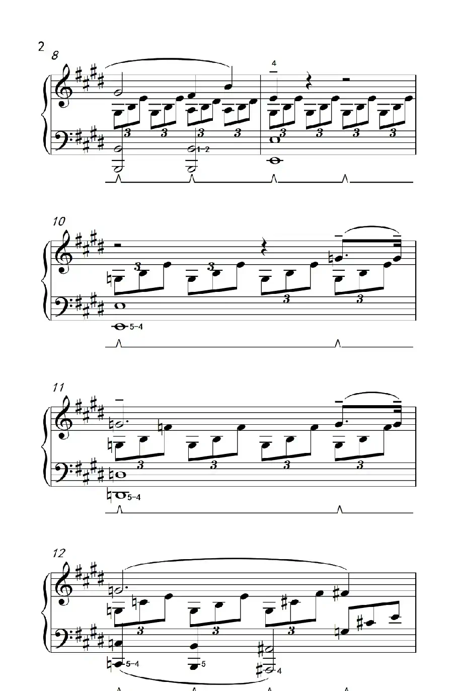 第十四号钢琴奏鸣曲(月光) 持续的慢板