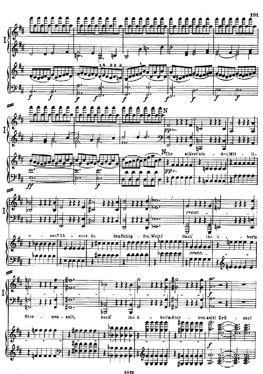 d小调第九交响曲 Op.125(双钢琴P93——102)