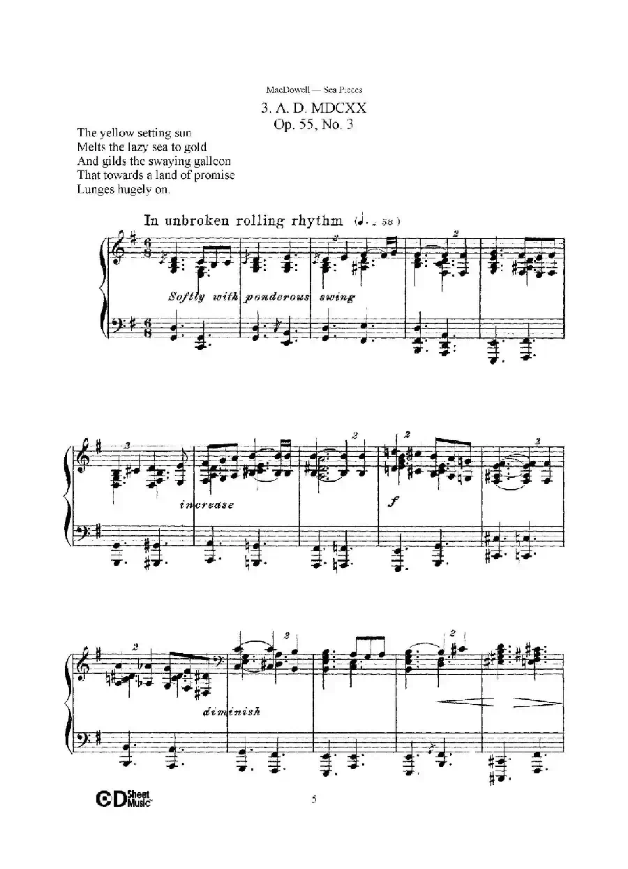 海景 Sea Pieces Op.55(No.3)