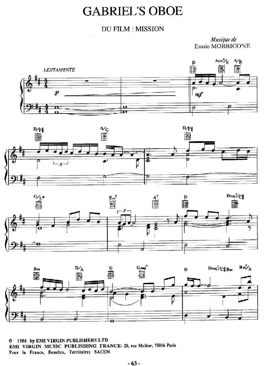 电影配乐大师莫瑞康最佳20首钢琴谱(Best of Ennio Morricone·19)