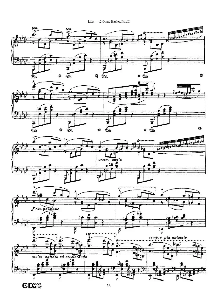 12 Grand Etudes S.137(12首华丽的练习曲·9)